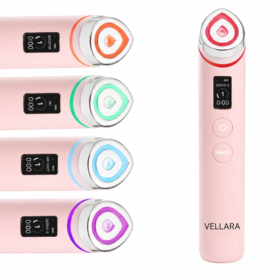 VELLARA - Booster Pro | 6-in-1 Real Glass Glow Beauty Massager